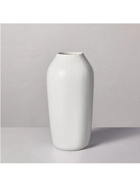 Hearth & Hand White Tall 12” H Textured Cream Ceramic Vase